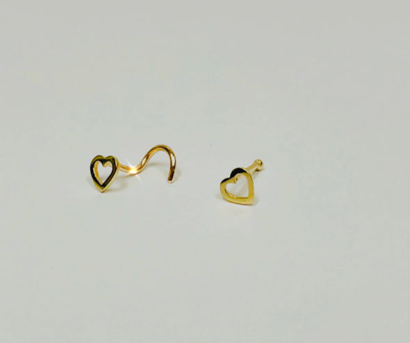 Heart nose pins