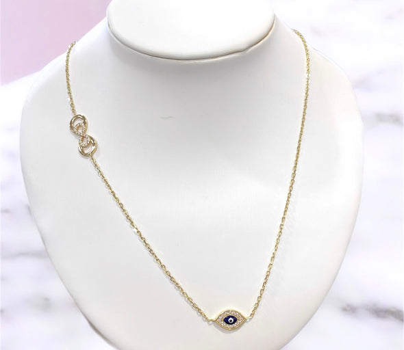 Infinity eye necklace