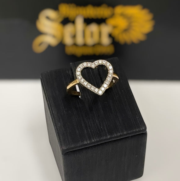 Open heart ring