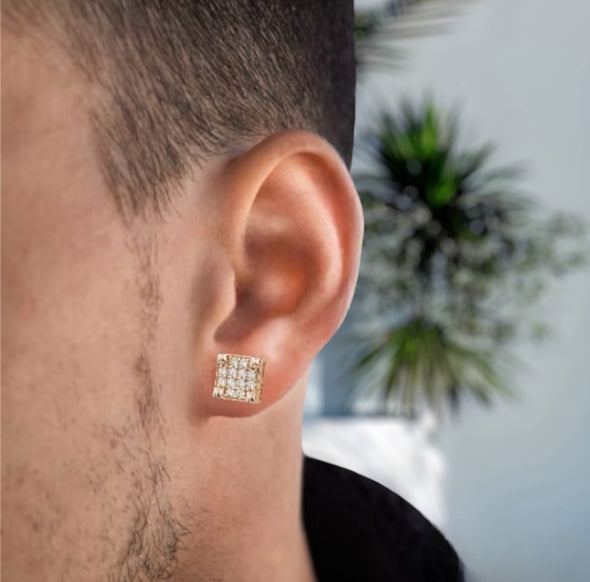 Boucles d'oreilles en diamant de culture