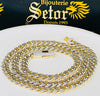 Two tone diamond cut Monaco chain MC166 - Bijouterie Setor