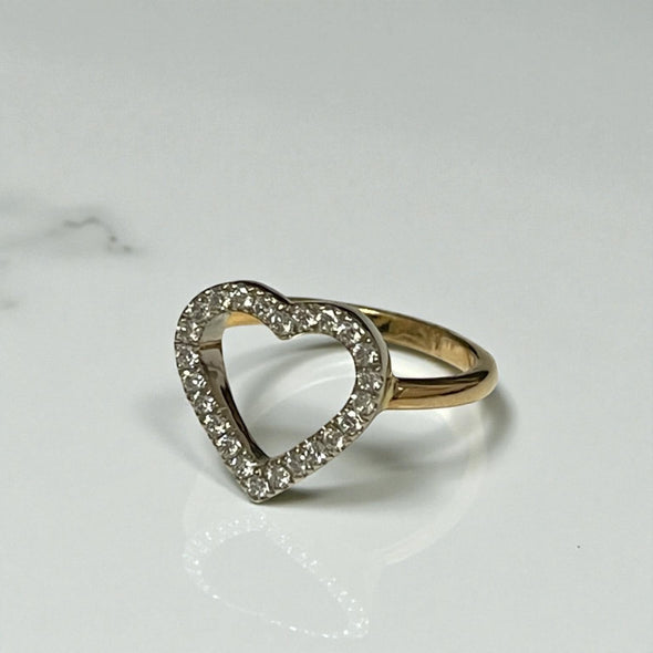 Open heart ring
