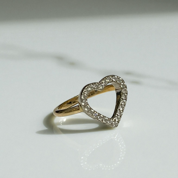 Open heart ring