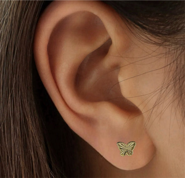 Butterfly stud earrings