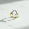Horseshoe diamond ring