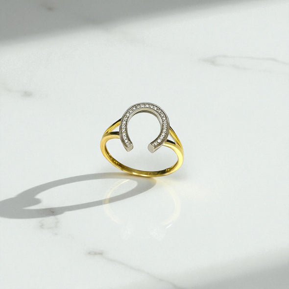 Horseshoe diamond ring