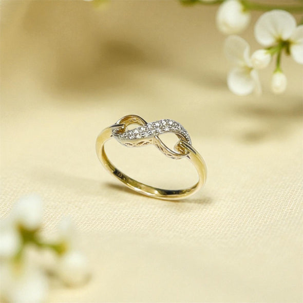 Infinity diamond ring