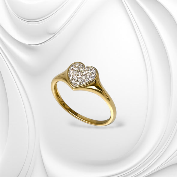 Heart diamond ring
