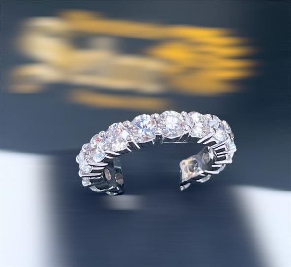 Lab grown diamond wedding band