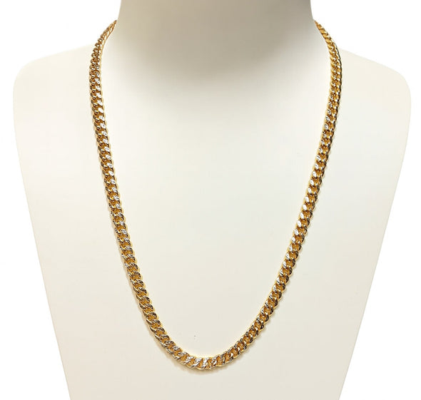 Diamond cut Cuban link chain