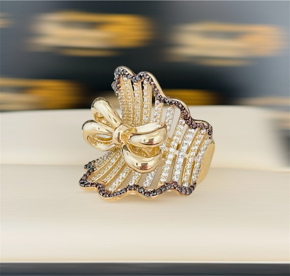 Bow cocktail ring