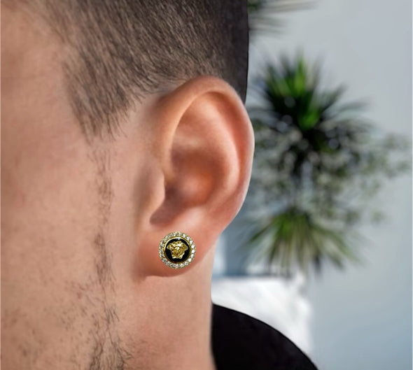 Black Medusa earrings