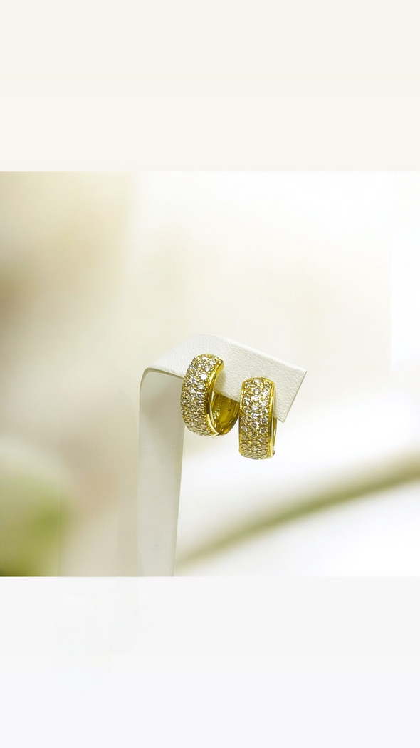 Lab grown diamond huggies earrings