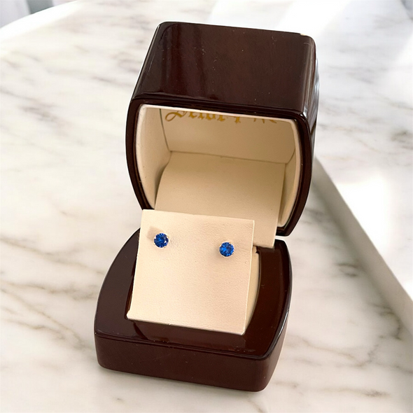 Birthstone screw back earrings