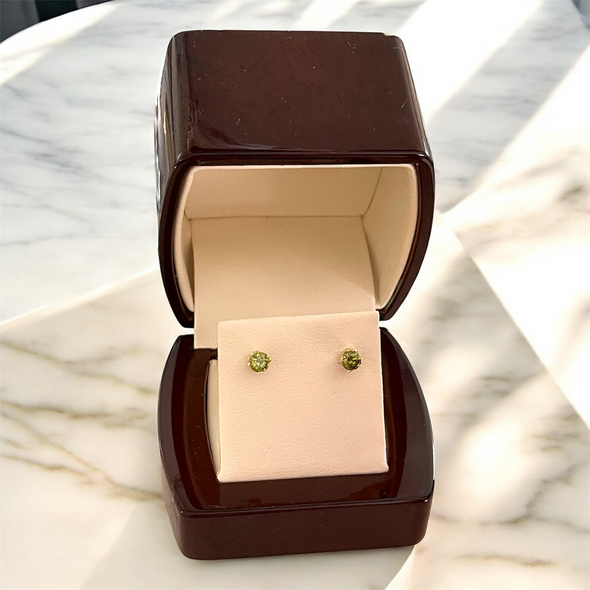 Birthstone screw back earrings