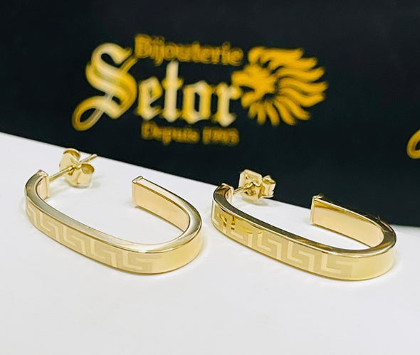 Stud hoop earrings E303 - Bijouterie Setor