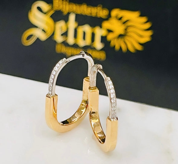 Diamond earrings DE025 - Bijouterie Setor