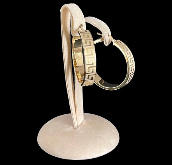 Greek key earrings E287 - Bijouterie Setor