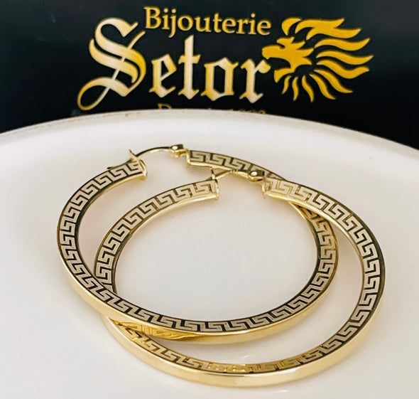 Giselle hoop earrings E284 - Bijouterie Setor