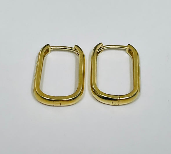 Rectangular Greek key earrings E299 - Bijouterie Setor