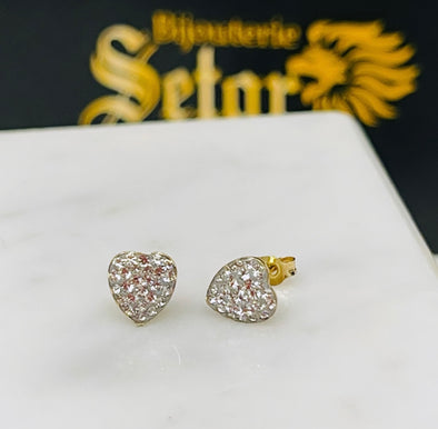 Amri heart earrings E263 - Bijouterie Setor