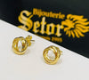 Knots stud earrings E248 - Bijouterie Setor