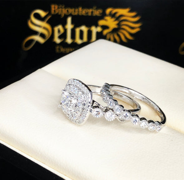 Britney wedding rings DWR038 - Bijouterie Setor