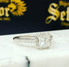 Hailey princesse Bague de fiançailles en diamant DER037 - Bijouterie Setor