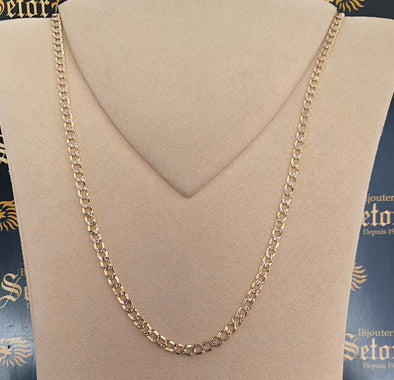 Diamond cut gourmet chain MC125 - Bijouterie Setor