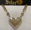 Heart necklace & bracelet S108 - Bijouterie Setor