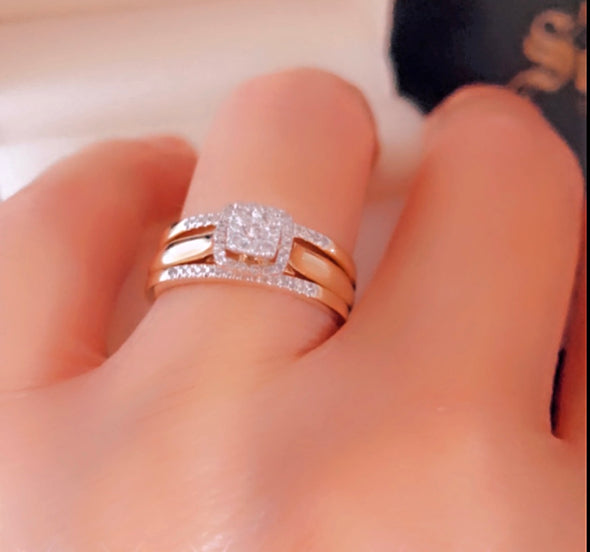 Rita diamond wedding rings DWR055 - Bijouterie Setor