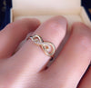 Lilly double infinity ring WR120 - Bijouterie Setor