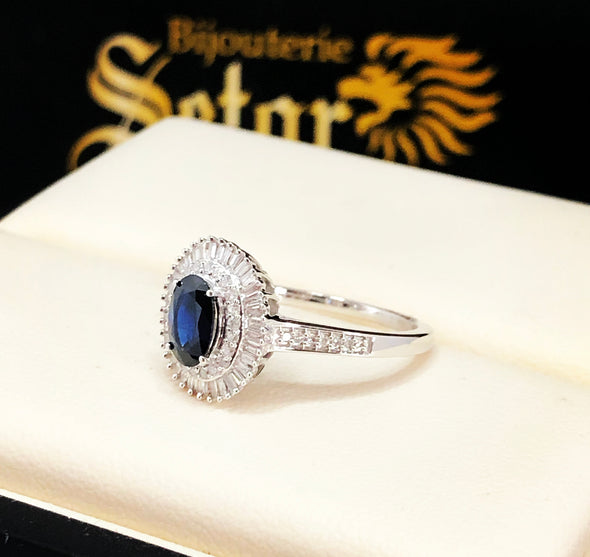 Sapphire & diamond ring WDR035 - Bijouterie Setor