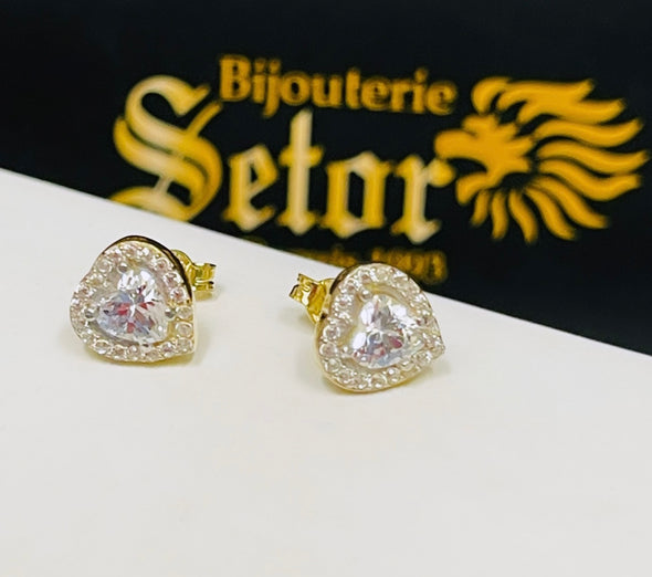 Heart shaped earrings E249 - Bijouterie Setor