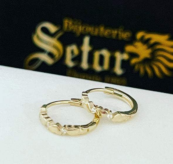 Small heart earrings E218 - Bijouterie Setor
