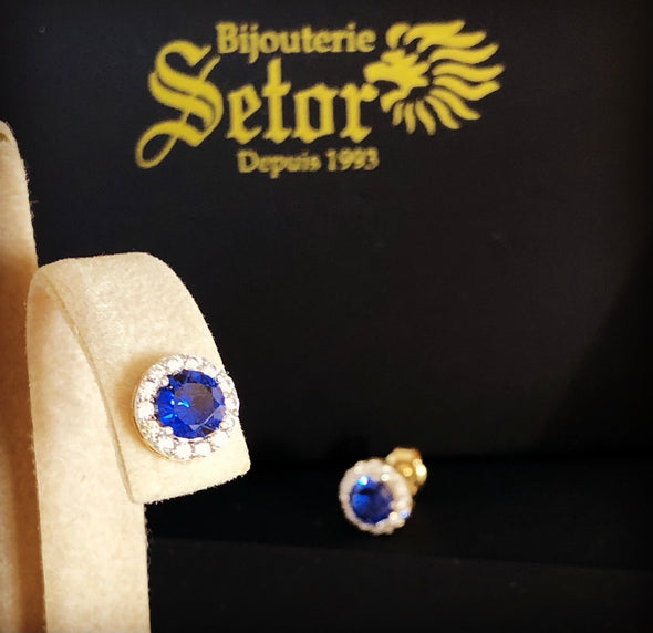 Colourful stud earrings E128 - Bijouterie Setor