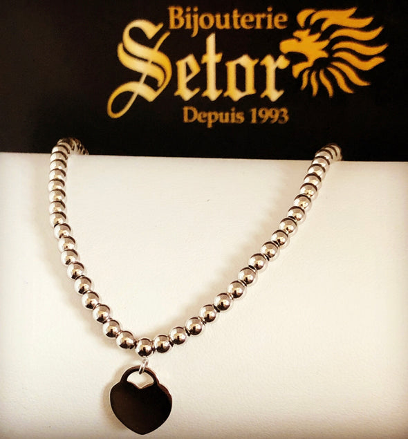 Heart beads bracelet WB28 - Bijouterie Setor