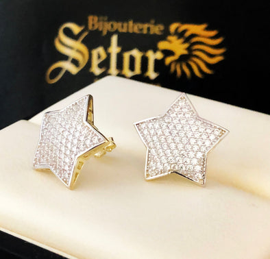 Star earrings E178 - Bijouterie Setor