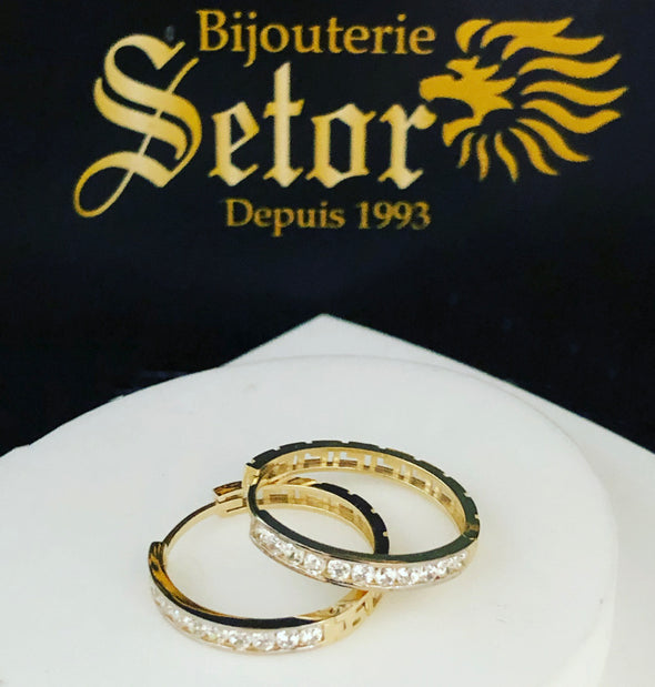 Taylor gold earrings E079 - Bijouterie Setor