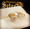 Zircons wedding rings ZWR022 - Bijouterie Setor