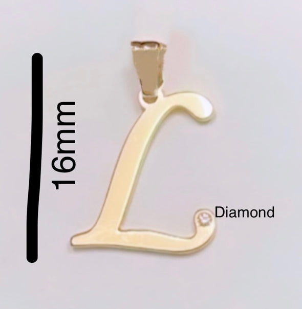 Pendentif Initiale avec pointe de diamant NC062 - Bijouterie Setor