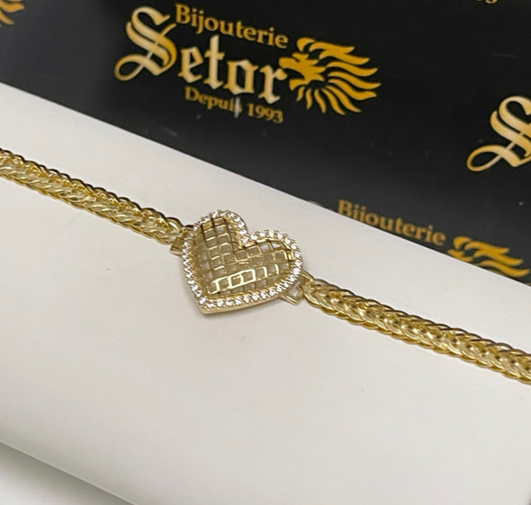 Collier et bracelet en forme de cœur S108 - Bijouterie Setor