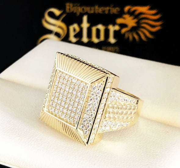Ravi men’s gold ring MR078 - Bijouterie Setor