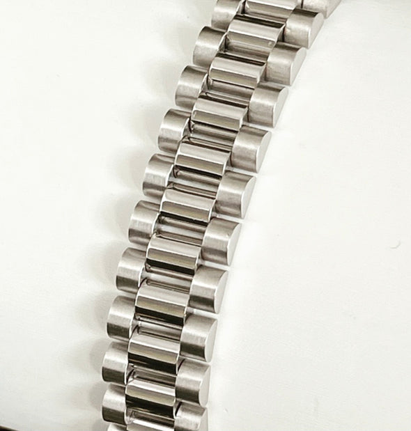 White gold Rollie bracelet MB034 - Bijouterie Setor