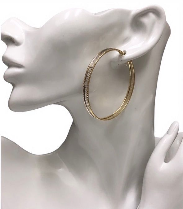 Venicia Big hoop earrings E131 - Bijouterie Setor