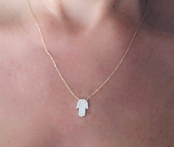 Mini hand necklace WC187 - Bijouterie Setor