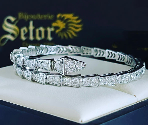 Serpent diamond bracelet DB010 - Bijouterie Setor