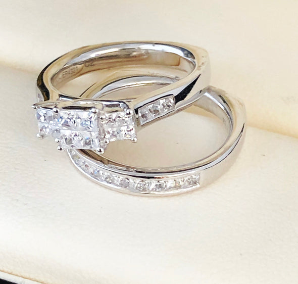 Marino white gold wedding rings ZWR-04 - Bijouterie Setor