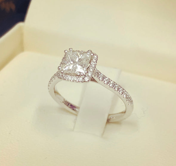 Hailey princess Diamond engagement ring DER037 - Bijouterie Setor