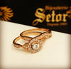 Aya rose gold diamond rings DWR023 - Bijouterie Setor